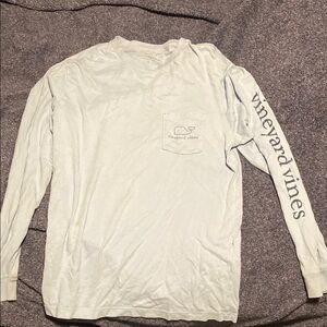 Vineyard Vines Vintage Whale 100% Cotton Long Sleeve Pocket Tee (Jake Blue)